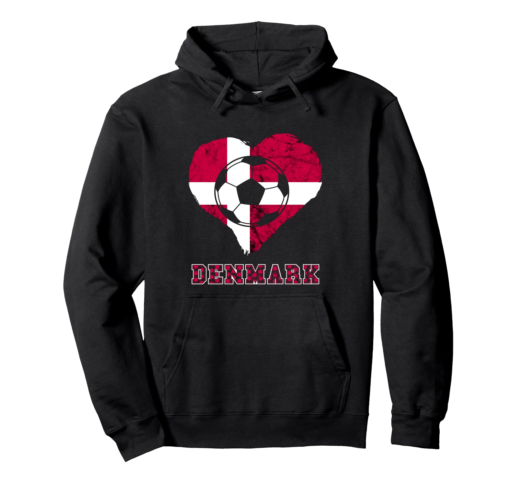 Denmark Heart Danish Soccer Team Denmark Hoodie - Graphic Print Unisex - T-Shirt, Sweatshirt, Hoodie