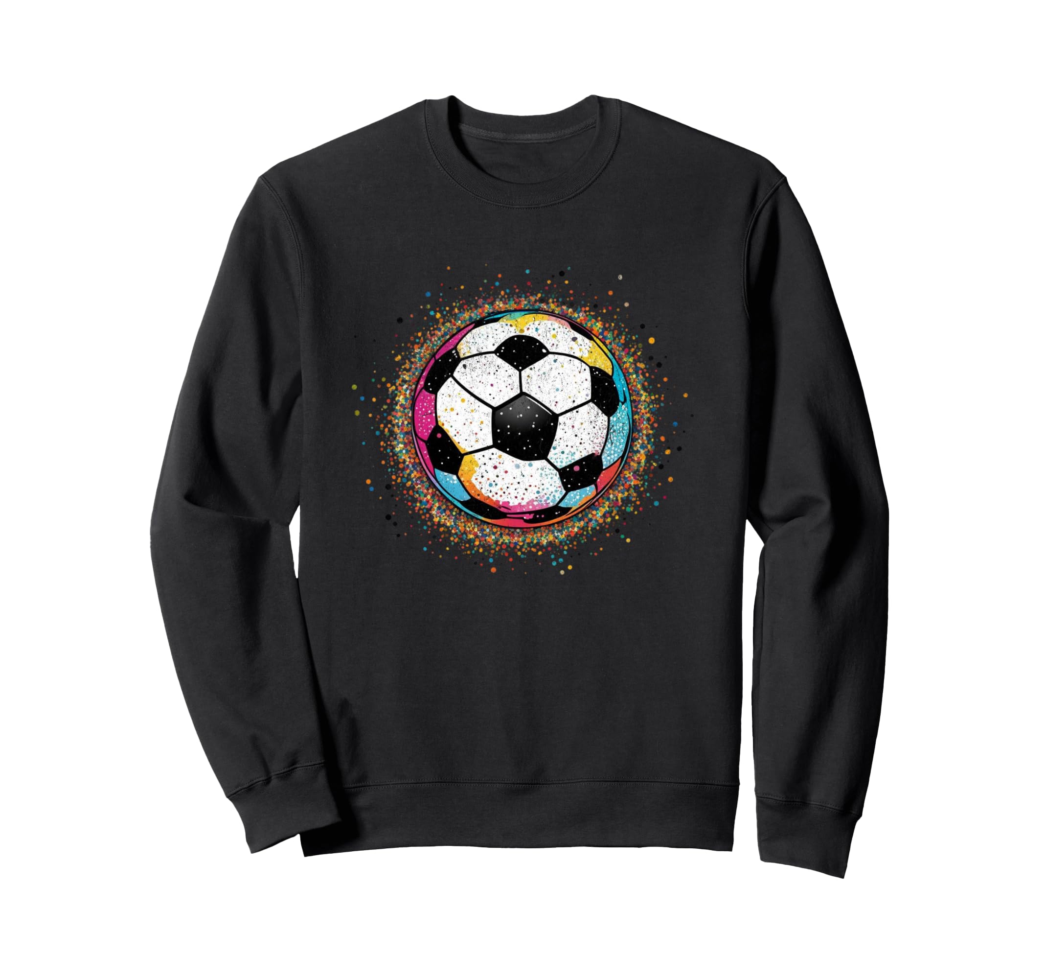 Colorful Soccer Ball Fan Soccer Mom Sweatshirt - Trendy Graphic Men Women - T-Shirt, Sweatshirt, Hoodie