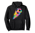 Colorful Splash Art Soccer Football Hoodie - Aesthetic Graphic for Adults - T-Shirt, Sweatshirt, Hoodie