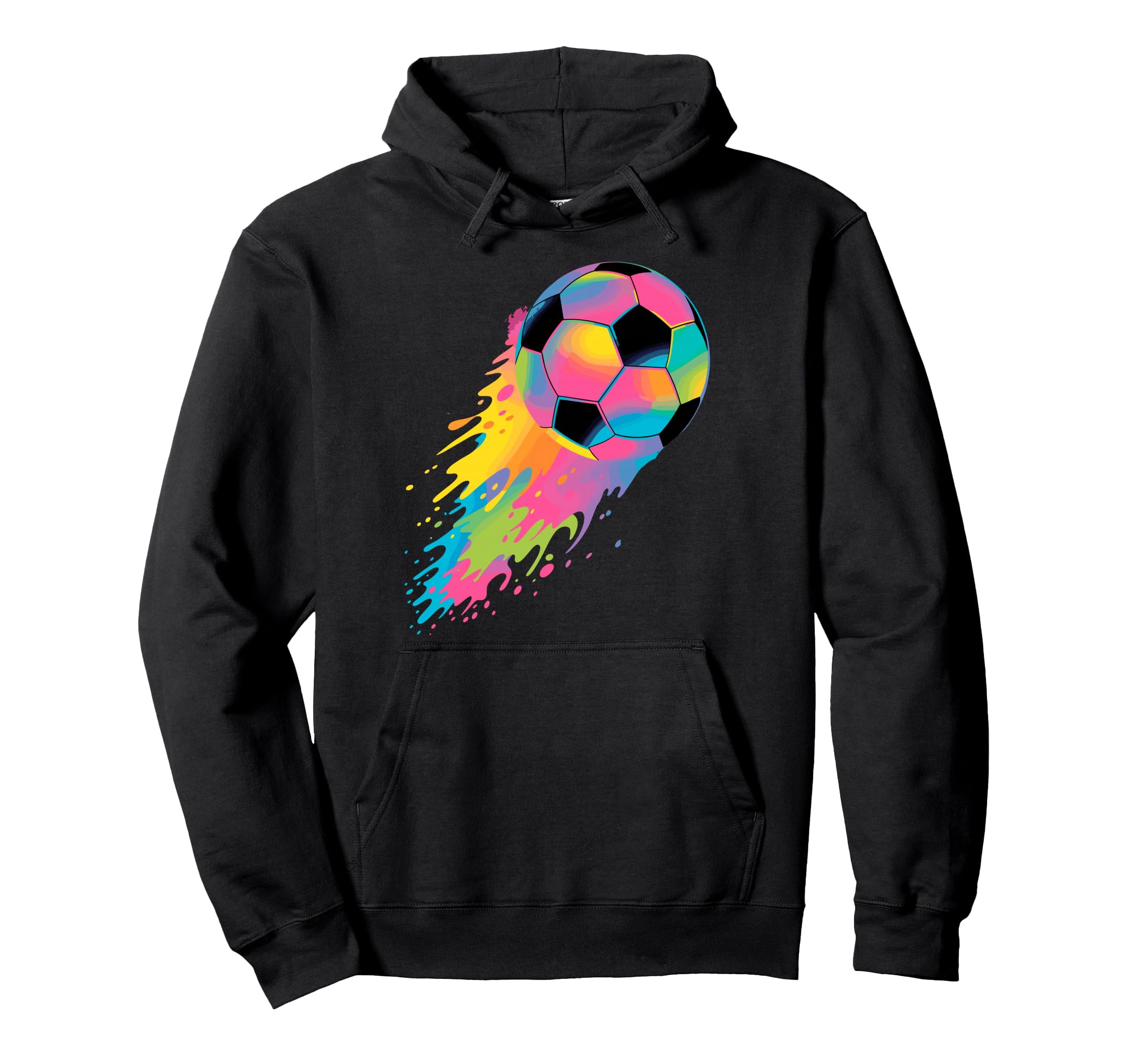 Colorful Splash Art Soccer Football Ball Hoodie - Trendy Graphic Unisex - T-Shirt, Sweatshirt, Hoodie