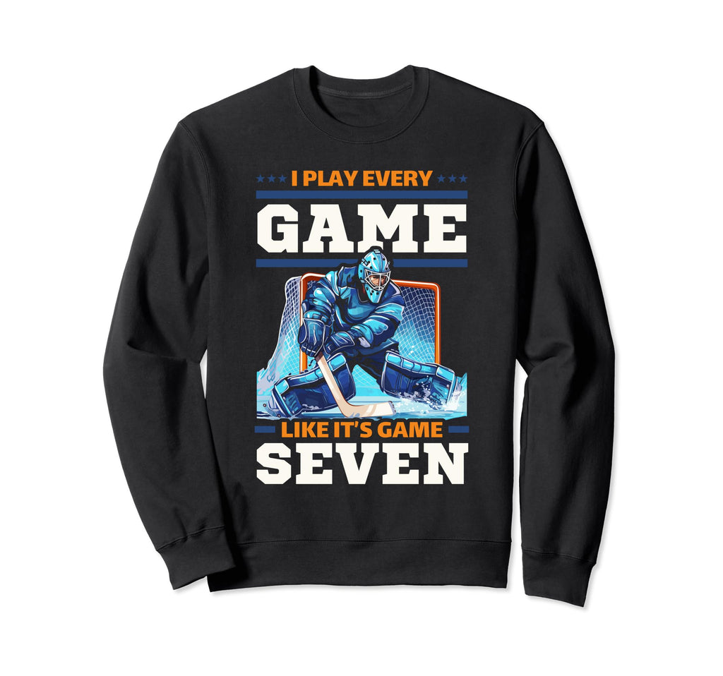 Ice Hockey Goalie Goaltender Sweatshirt - Minimalist Print for Adults - T-Shirt, Sweatshirt, Hoodie