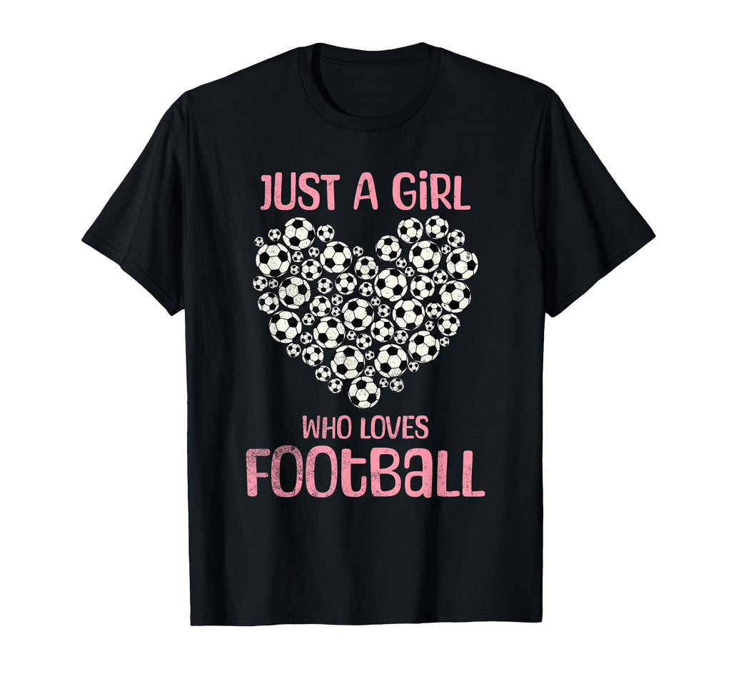 Just Who Loves Football Heart Womens T-Shirt - Novelty Apparel Men Women - T-Shirt, Sweatshirt, Hoodie