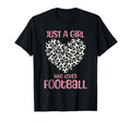 Just Who Loves Football Heart Womens T-Shirt - Novelty Apparel Men Women - T-Shirt, Sweatshirt, Hoodie