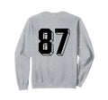 Number 87 Backside 80S 90S Team Sweatshirt - Minimalist Print Unisex - T-Shirt, Sweatshirt, Hoodie