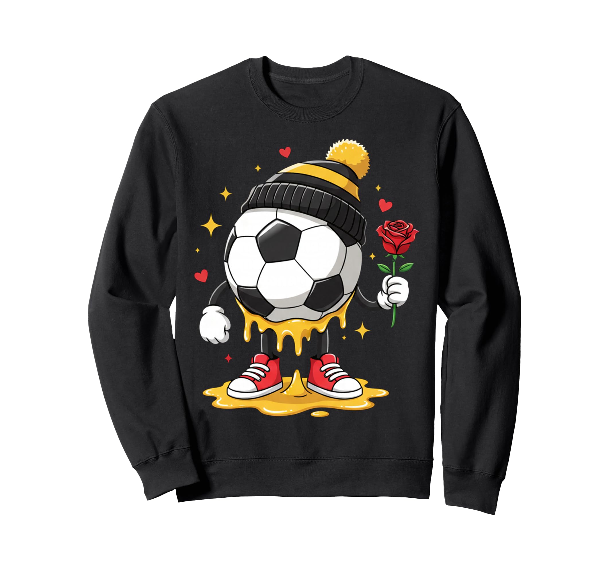 Soccer Drip Valentine Valentines Sweatshirt - Aesthetic Graphic Men Women - T-Shirt, Sweatshirt, Hoodie