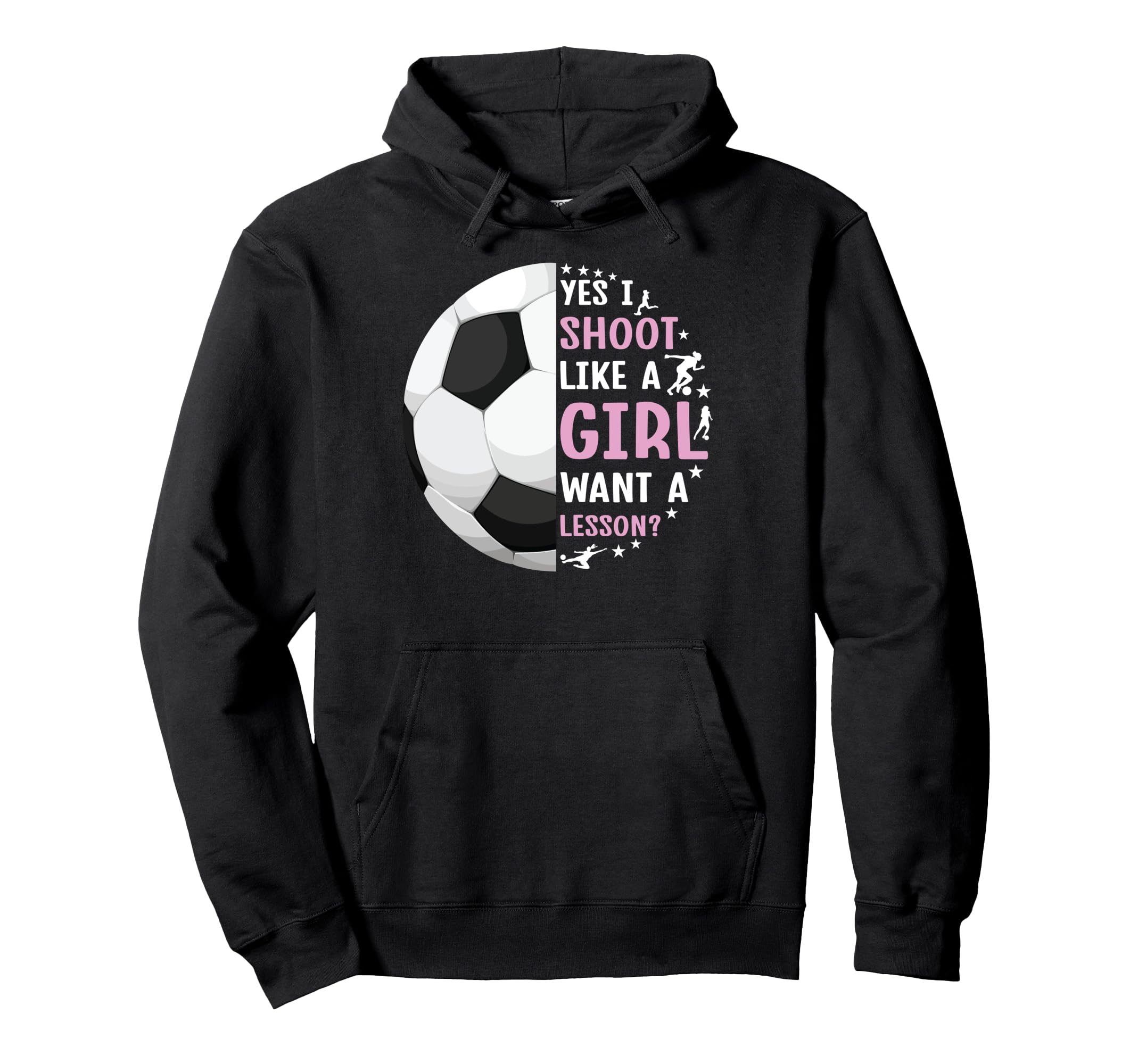 Funny I Shoot Like Want Lesson Soccer Hoodie - Minimalist Print Men Women - T-Shirt, Sweatshirt, Hoodie