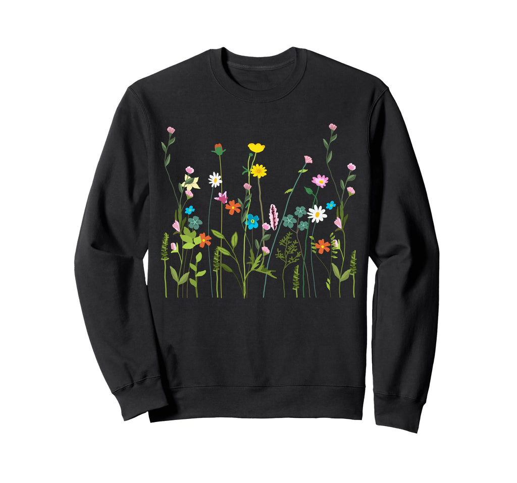 Wildflower Summer Flowers Sweatshirt - Casual Everyday Wear for Adults - T-Shirt, Sweatshirt, Hoodie