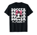 Soccer Aunt Soccer Auntie Coquette Bow T-Shirt - Novelty Apparel Unisex - T-Shirt, Sweatshirt, Hoodie