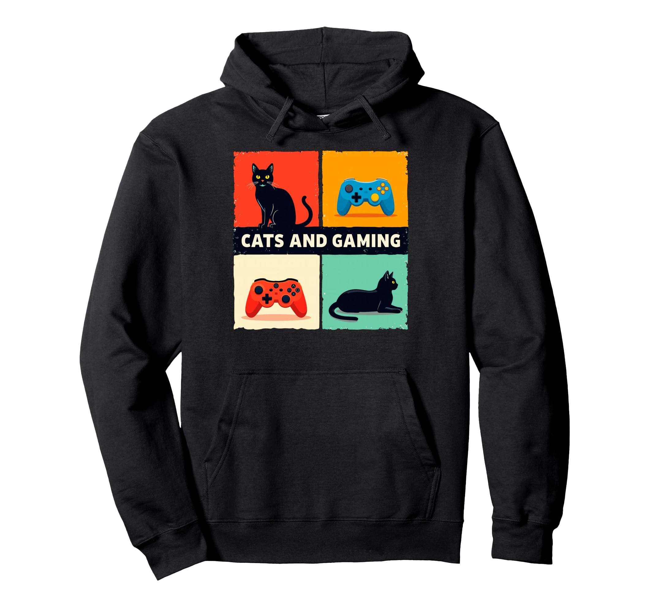 Games Gamer Cats And Gaming Cat Video Hoodie - Custom Art Print for Adults - T-Shirt, Sweatshirt, Hoodie