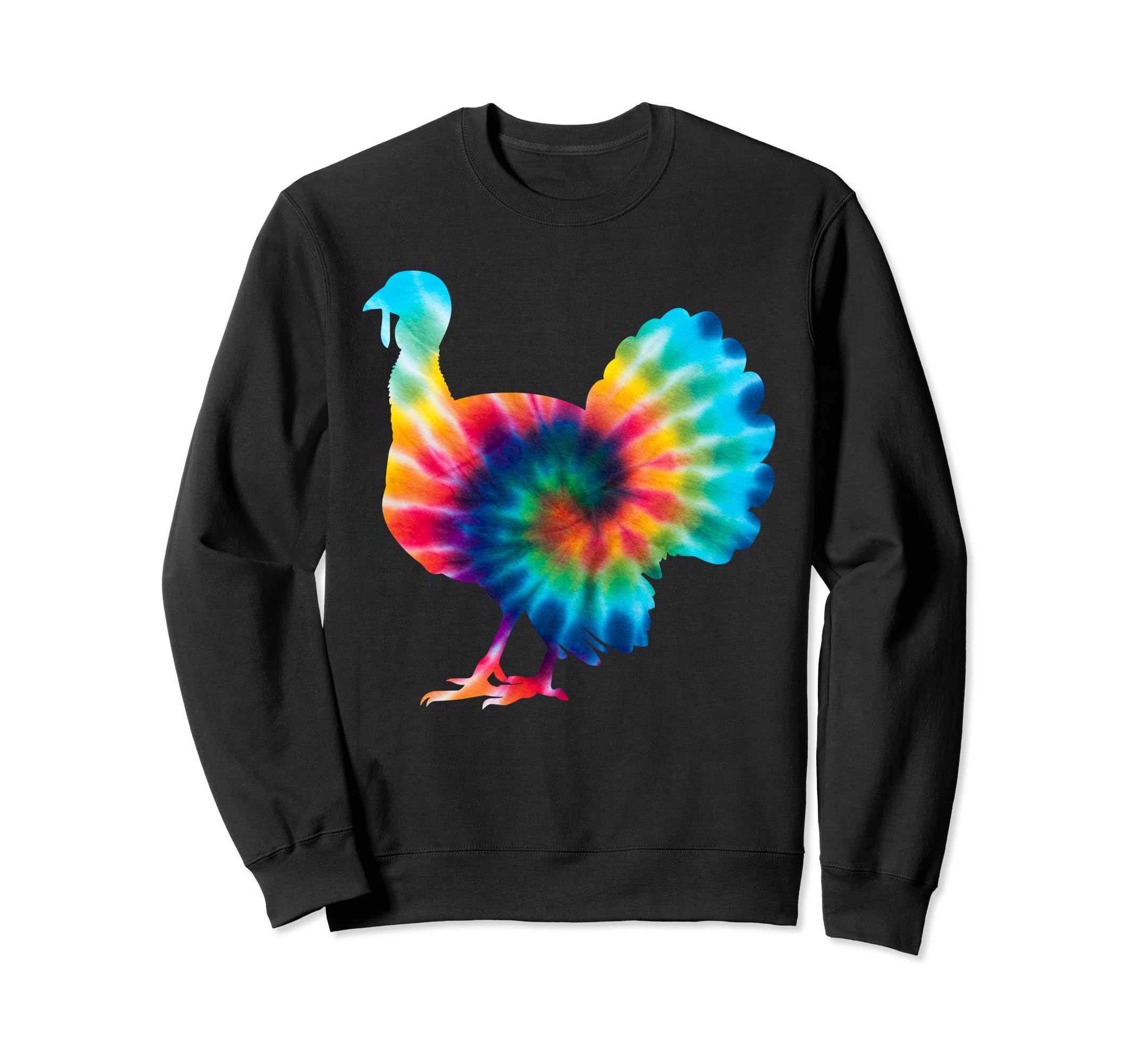Funny Turkey Tie Dye Psychedelic Sweatshirt - Unique Graphic Men Women - T-Shirt, Sweatshirt, Hoodie