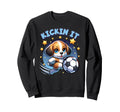 Kickin It Soccer Player Puppy Dog Sweatshirt - Streetwear Style Men Women - T-Shirt, Sweatshirt, Hoodie