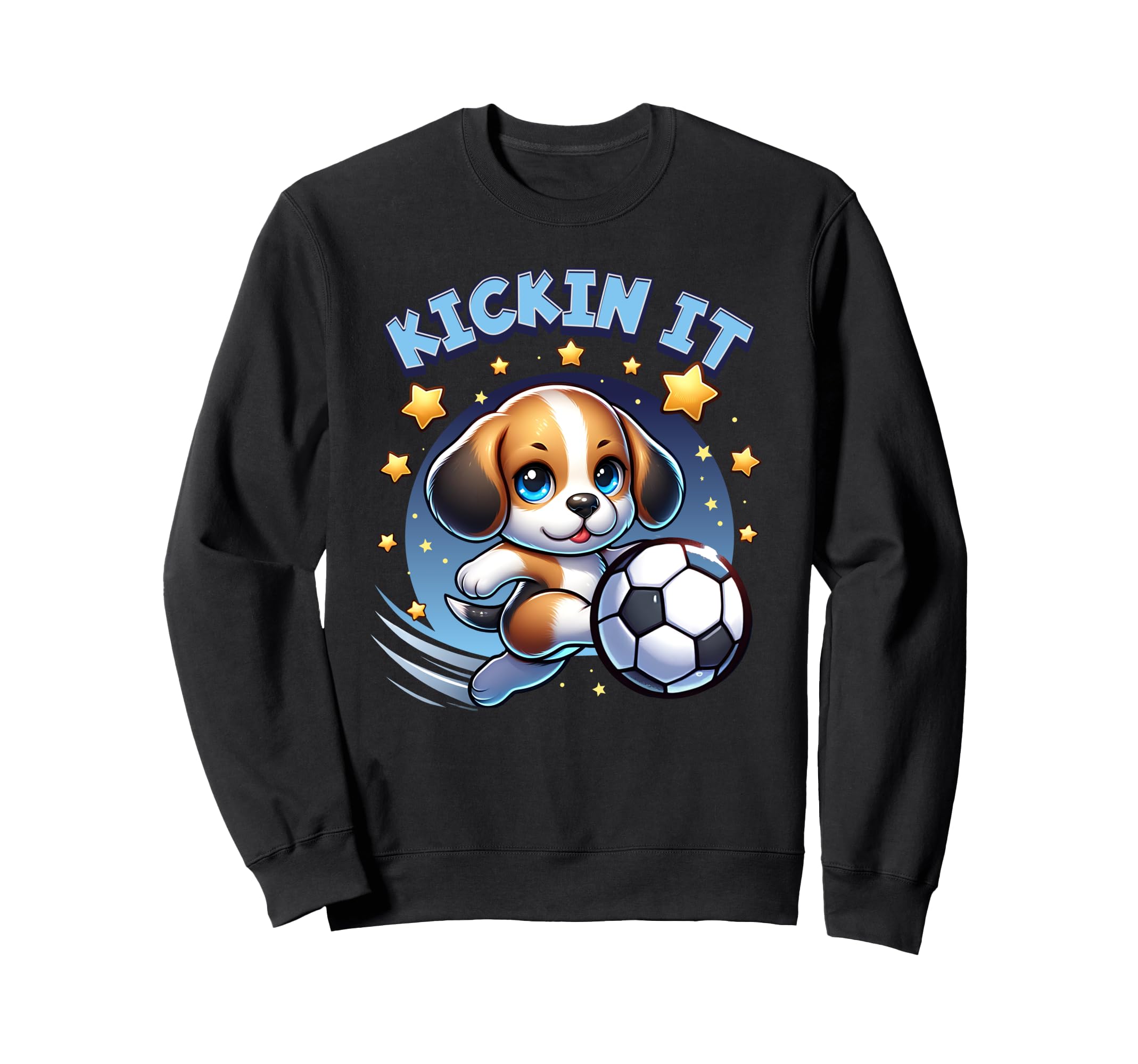 Kickin It Soccer Player Puppy Dog Sweatshirt - Streetwear Style Men Women - T-Shirt, Sweatshirt, Hoodie