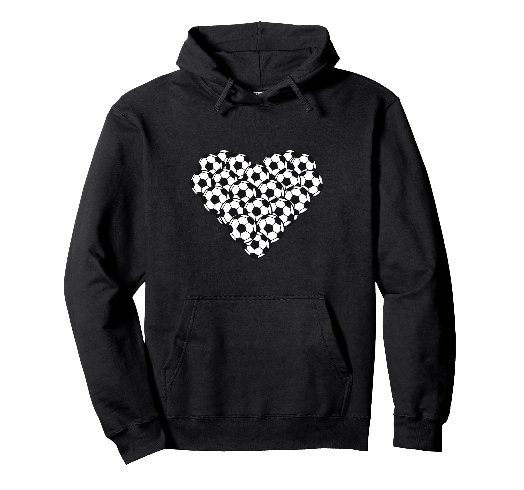 Heart Shaped Soccer Ball Hoodie - Novelty Apparel Unisex - T-Shirt, Sweatshirt, Hoodie