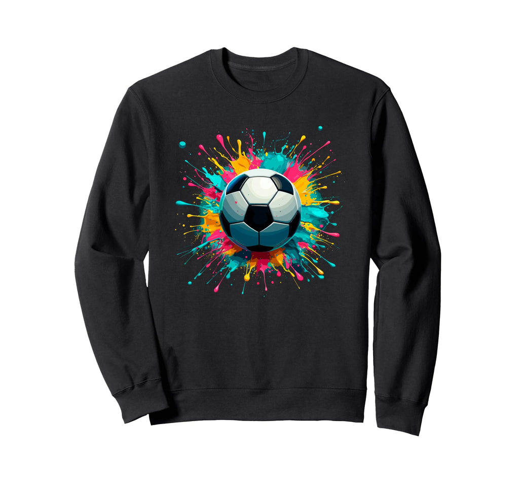 Colorful Splash Art Soccer Football Sweatshirt - Graphic Print Men Women - T-Shirt, Sweatshirt, Hoodie