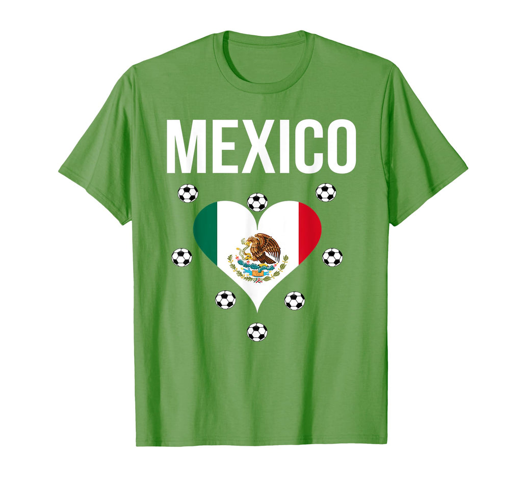 I Love Football Mexico Soccer Flag Ball T-Shirt - Graphic Print Unisex - T-Shirt, Sweatshirt, Hoodie