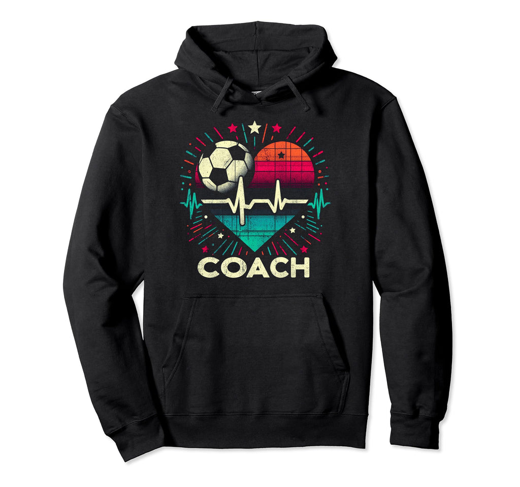 Soccer Coach Training Heart Beat Hoodie - Casual Everyday Wear Unisex - T-Shirt, Sweatshirt, Hoodie