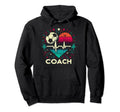Soccer Coach Training Heart Beat Hoodie - Casual Everyday Wear Unisex - T-Shirt, Sweatshirt, Hoodie