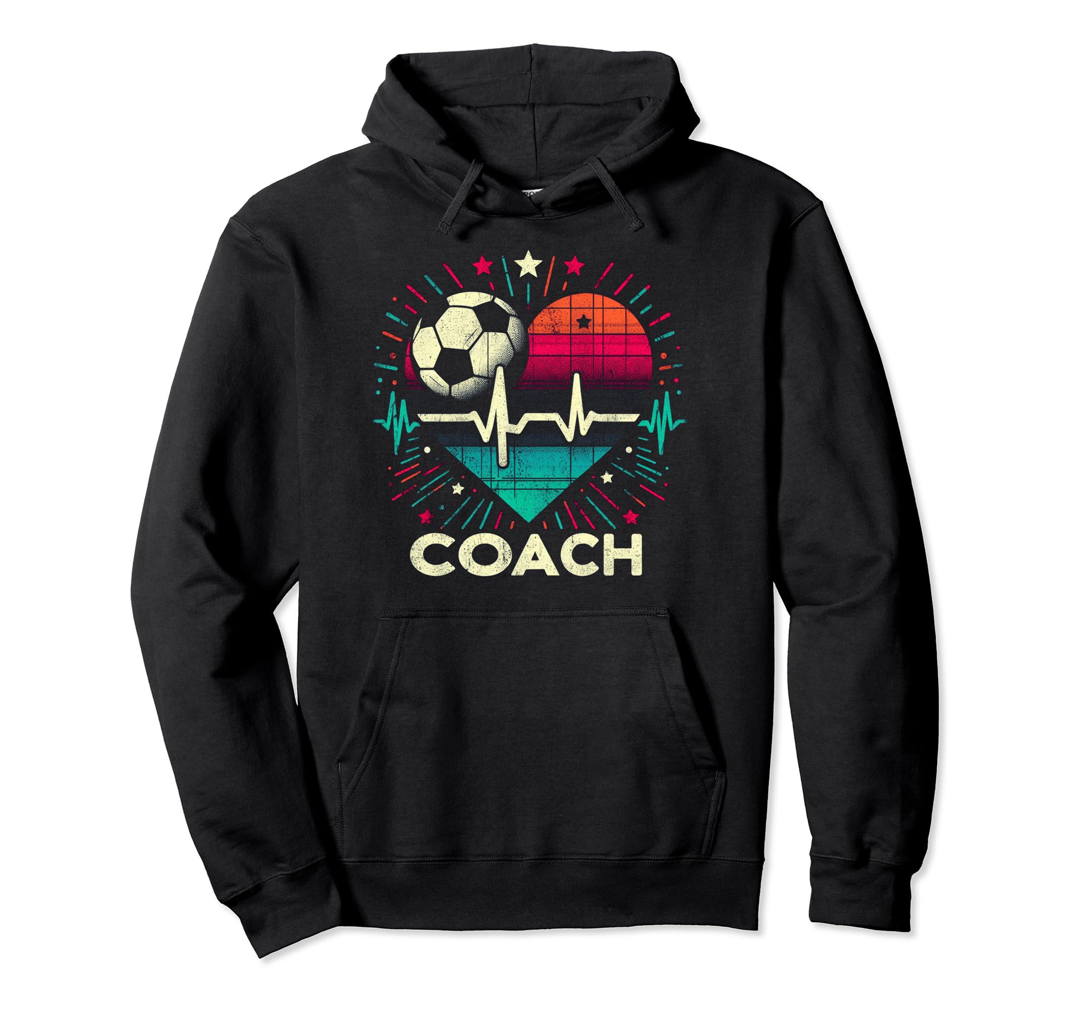 Soccer Coach Training Heart Beat Hoodie - Casual Everyday Wear Unisex - T-Shirt, Sweatshirt, Hoodie