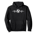 Soccer Ball Heartbeat Pulse Line Fan Hoodie - Novelty Apparel for Adults - T-Shirt, Sweatshirt, Hoodie