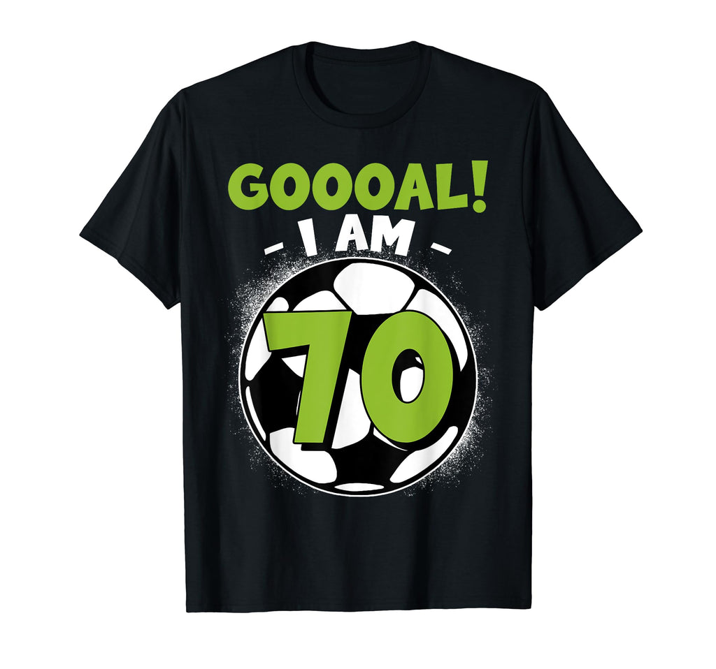 70 Year Old Birthday Soccer Themed T-Shirt - Custom Art Print Men Women - T-Shirt, Sweatshirt, Hoodie