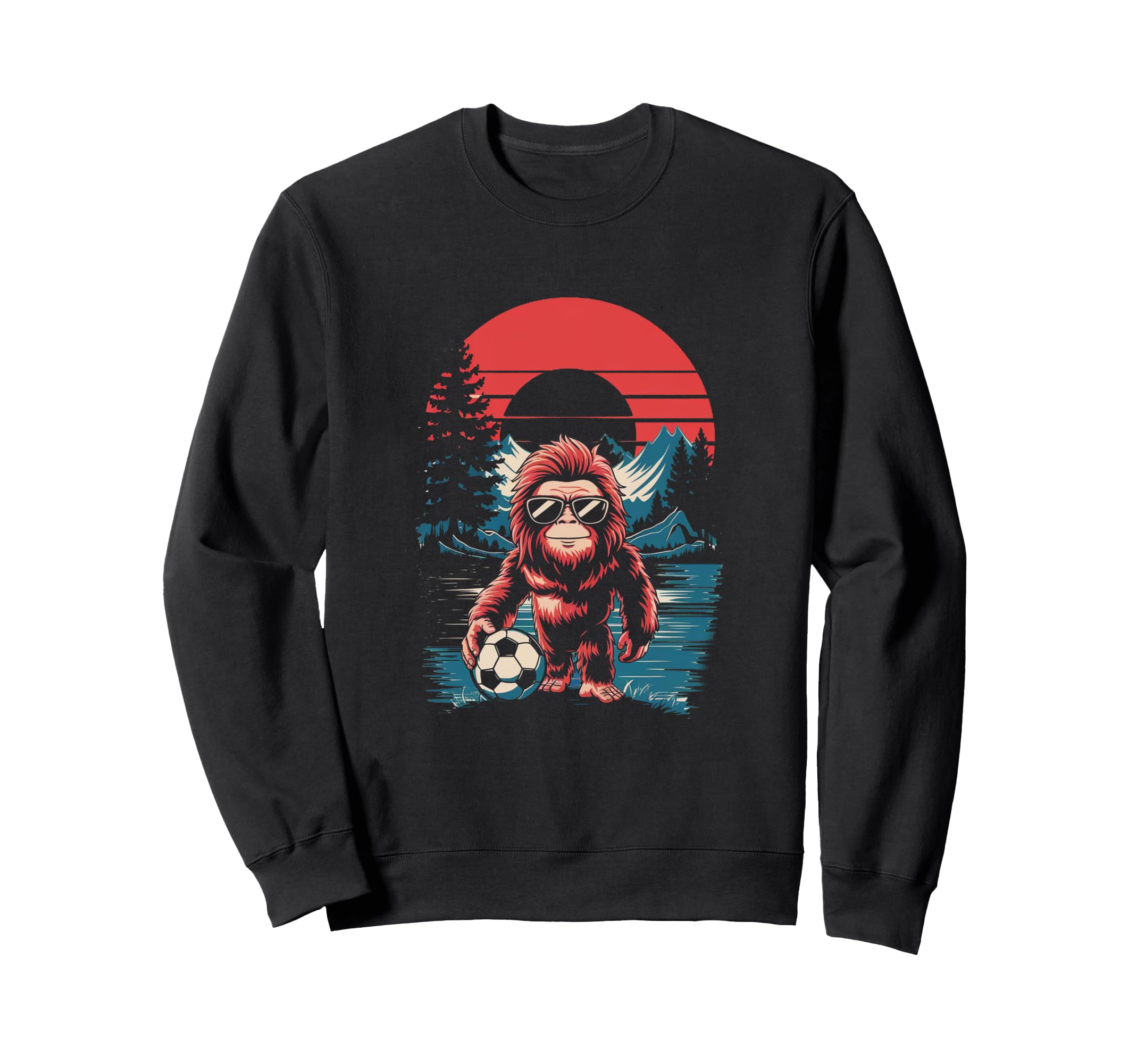 Funny Bigfoot Soccer Football Sweatshirt - Graphic Print Men Women - T-Shirt, Sweatshirt, Hoodie