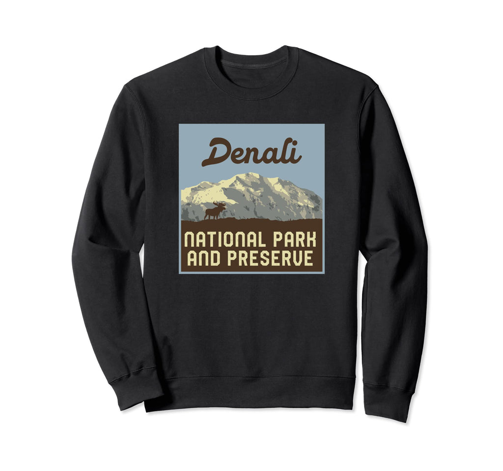 Denali National Park Alaska Sweatshirt - Custom Art Print Men Women - T-Shirt, Sweatshirt, Hoodie