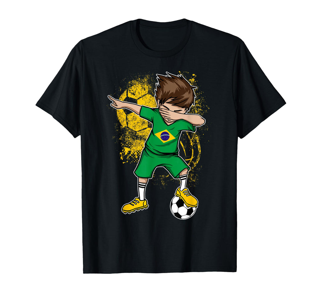 Dabbing Brazil Soccer Jersey Brasil T-Shirt - Unique Graphic for Adults - T-Shirt, Sweatshirt, Hoodie