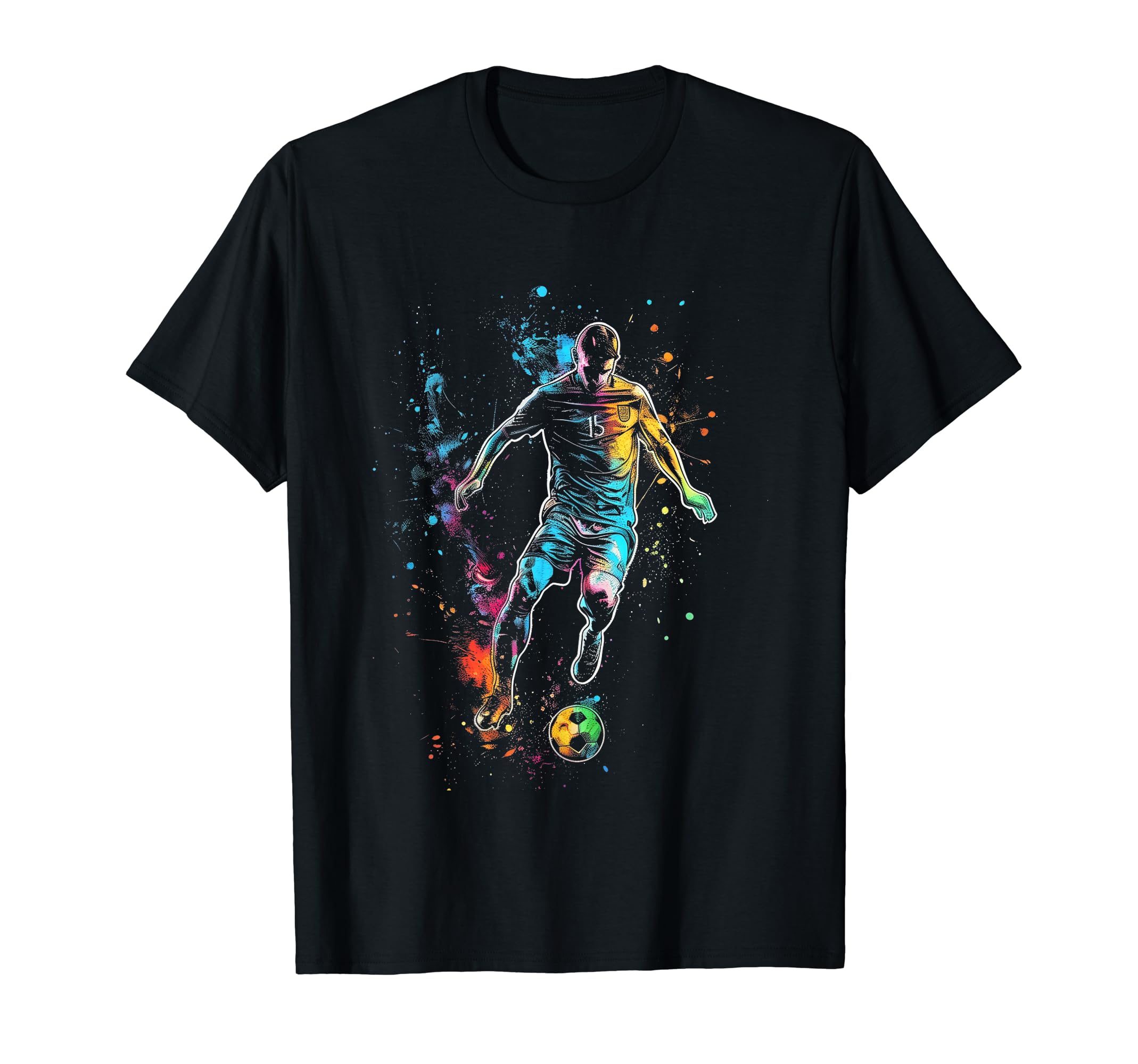 Soccer Player Sports Football Colorful T-Shirt - Streetwear Style Unisex - T-Shirt, Sweatshirt, Hoodie