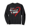 Soccer Mimi Grandma Heart Mimi Soccer Sweatshirt - Unique Graphic Unisex - T-Shirt, Sweatshirt, Hoodie