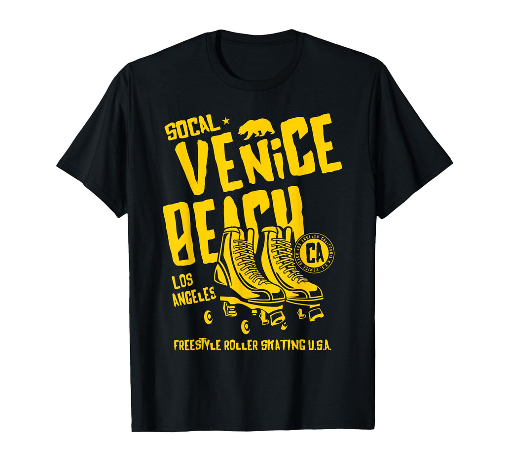 Venice Beach California Roller Skate T-Shirt - Custom Art Print Men Women - T-Shirt, Sweatshirt, Hoodie