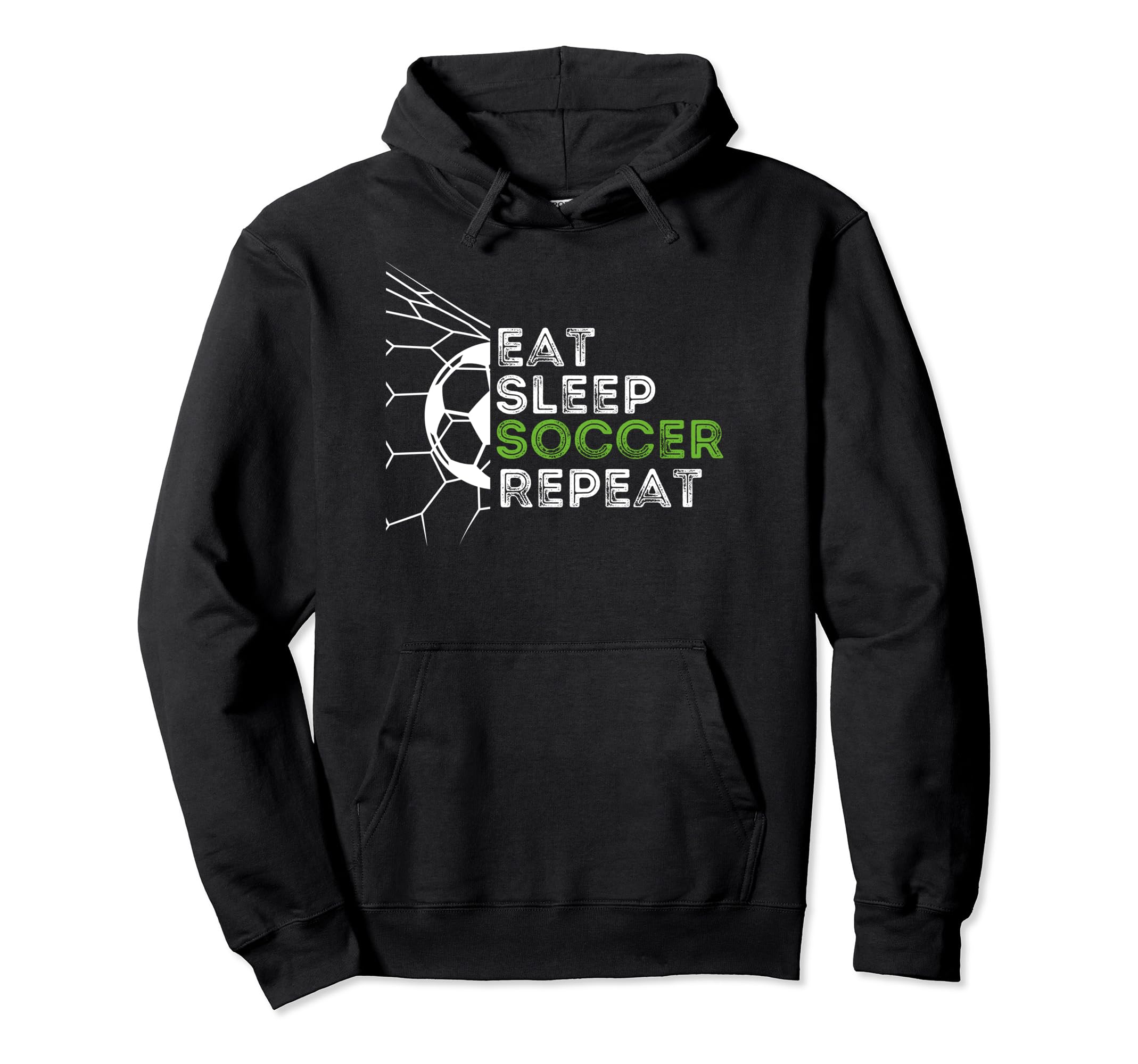 Eat Sleep Soccer Repeat Soccer Player Hoodie - Graphic Print Men Women - T-Shirt, Sweatshirt, Hoodie