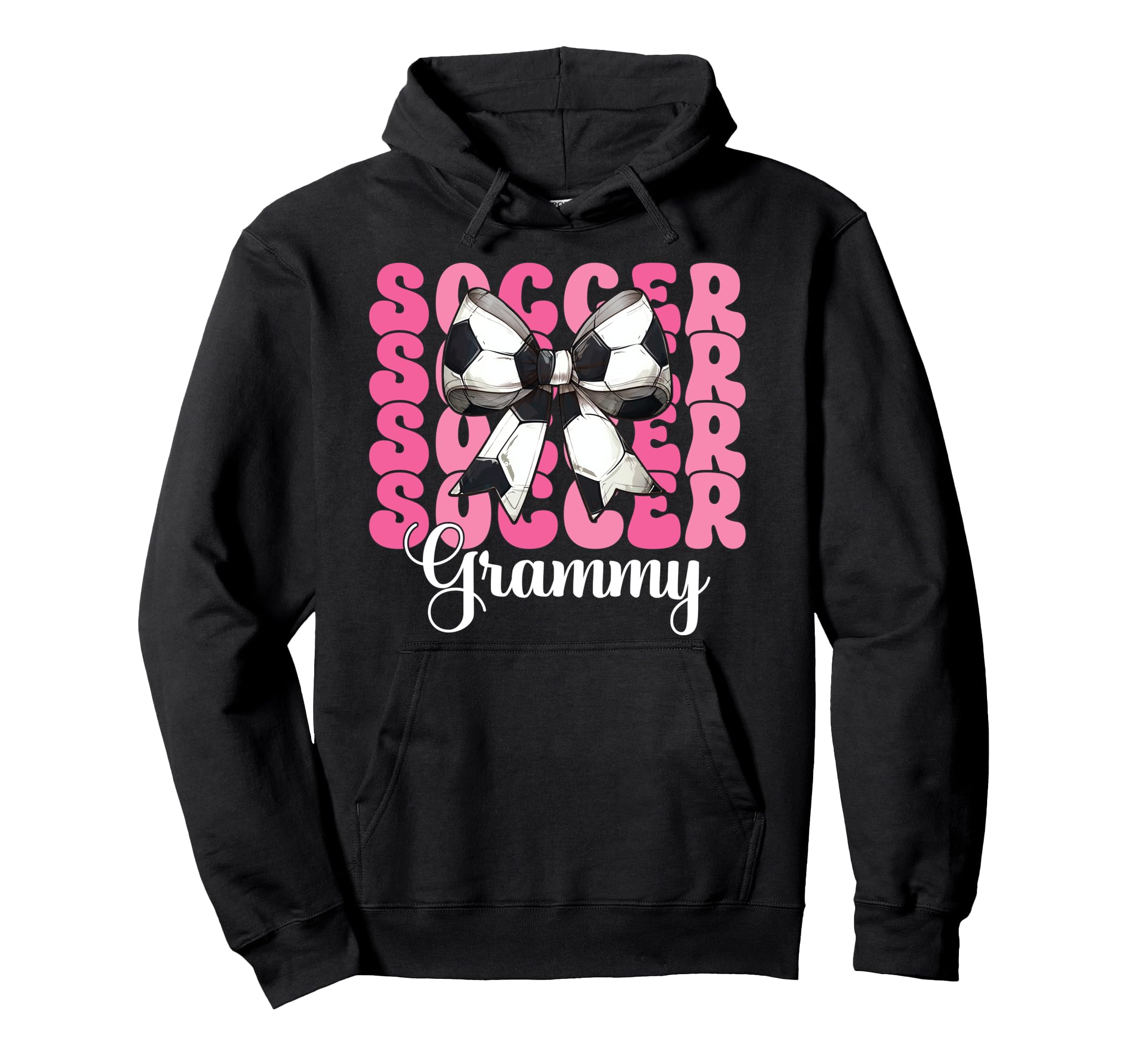 Soccer Grammy Soccer Grandma Coquette Hoodie - Novelty Apparel for Adults - T-Shirt, Sweatshirt, Hoodie