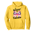 Soccer Is My Valentine Coquette Bow Hoodie - Graphic Print for Adults - T-Shirt, Sweatshirt, Hoodie