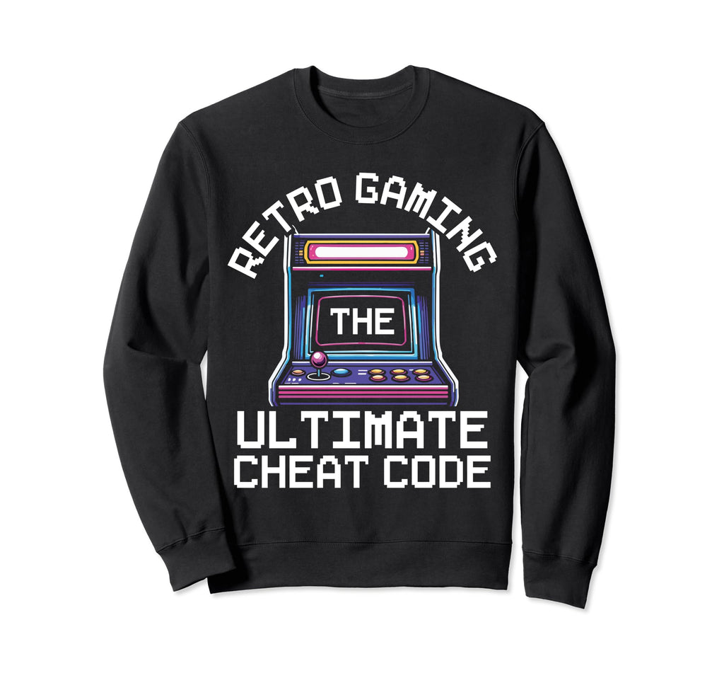 80S Arcade Nostalgia Pixel Art Sweatshirt - Fun Novelty Design for Adults - T-Shirt, Sweatshirt, Hoodie