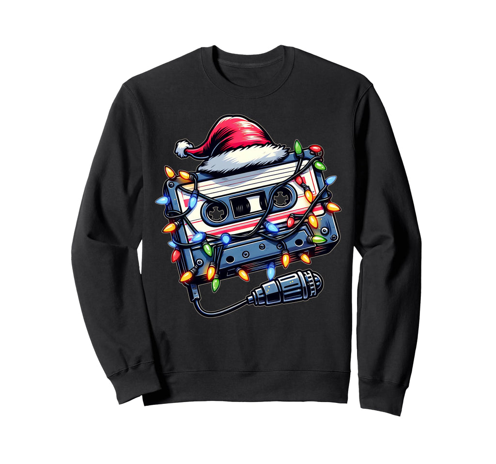 Cassette Tape Hat Sweatshirt - Casual Everyday Wear for Adults - T-Shirt, Sweatshirt, Hoodie