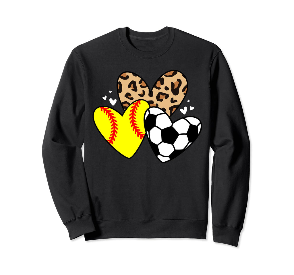 Soccer Softball Heart Funny Soccer Sweatshirt - Minimalist Print Unisex - T-Shirt, Sweatshirt, Hoodie