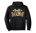 Ball Mom Leopard Softball Soccer Hoodie - Casual Everyday Wear for Adults - T-Shirt, Sweatshirt, Hoodie