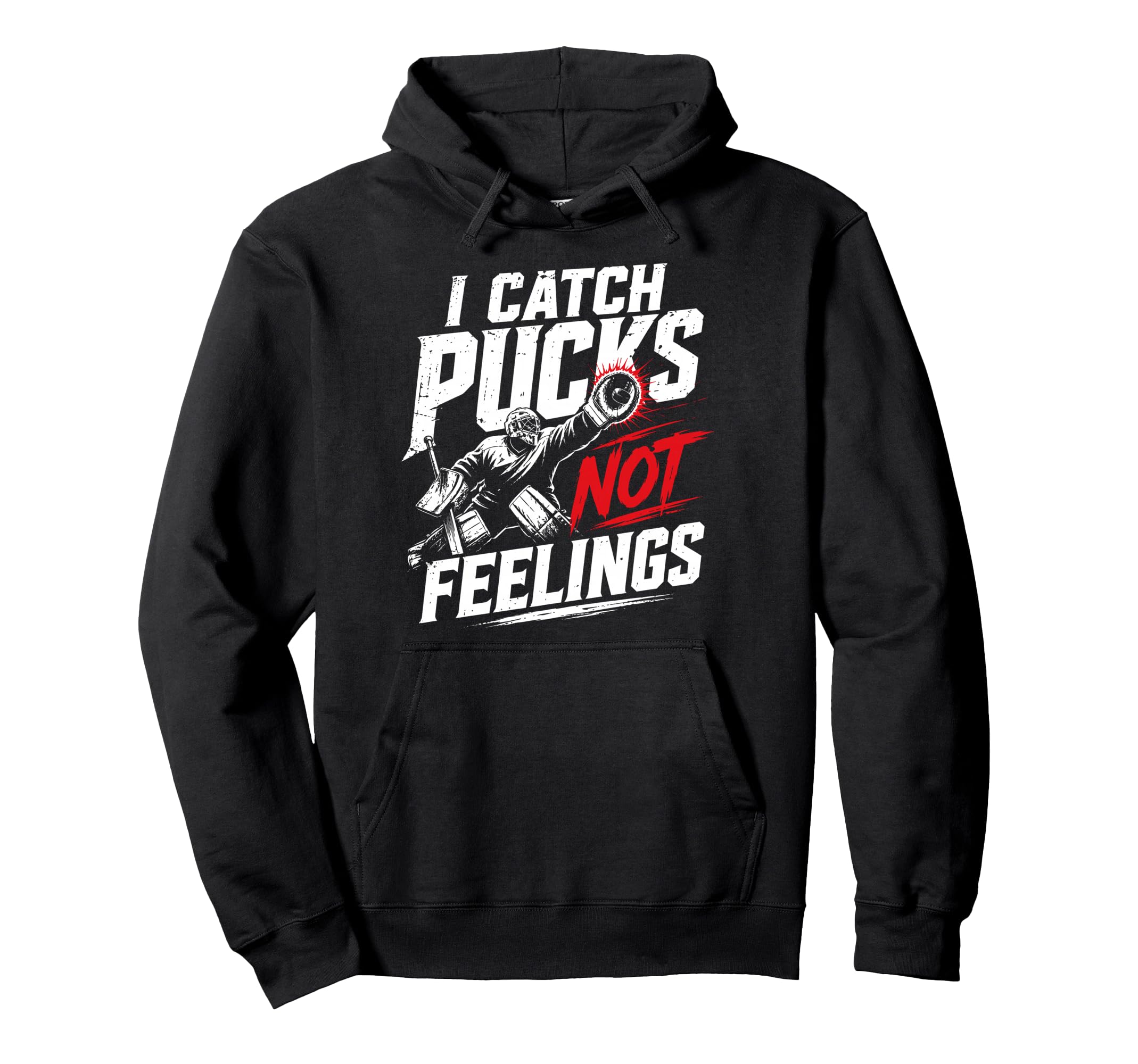 Funny Ice Hockey Goalkeeper Goalie Hoodie - Unique Graphic Unisex - T-Shirt, Sweatshirt, Hoodie