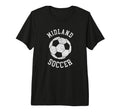 Midland Soccer Distressed 90S Tri T-Shirt - Minimalist Print for Adults - T-Shirt, Sweatshirt, Hoodie
