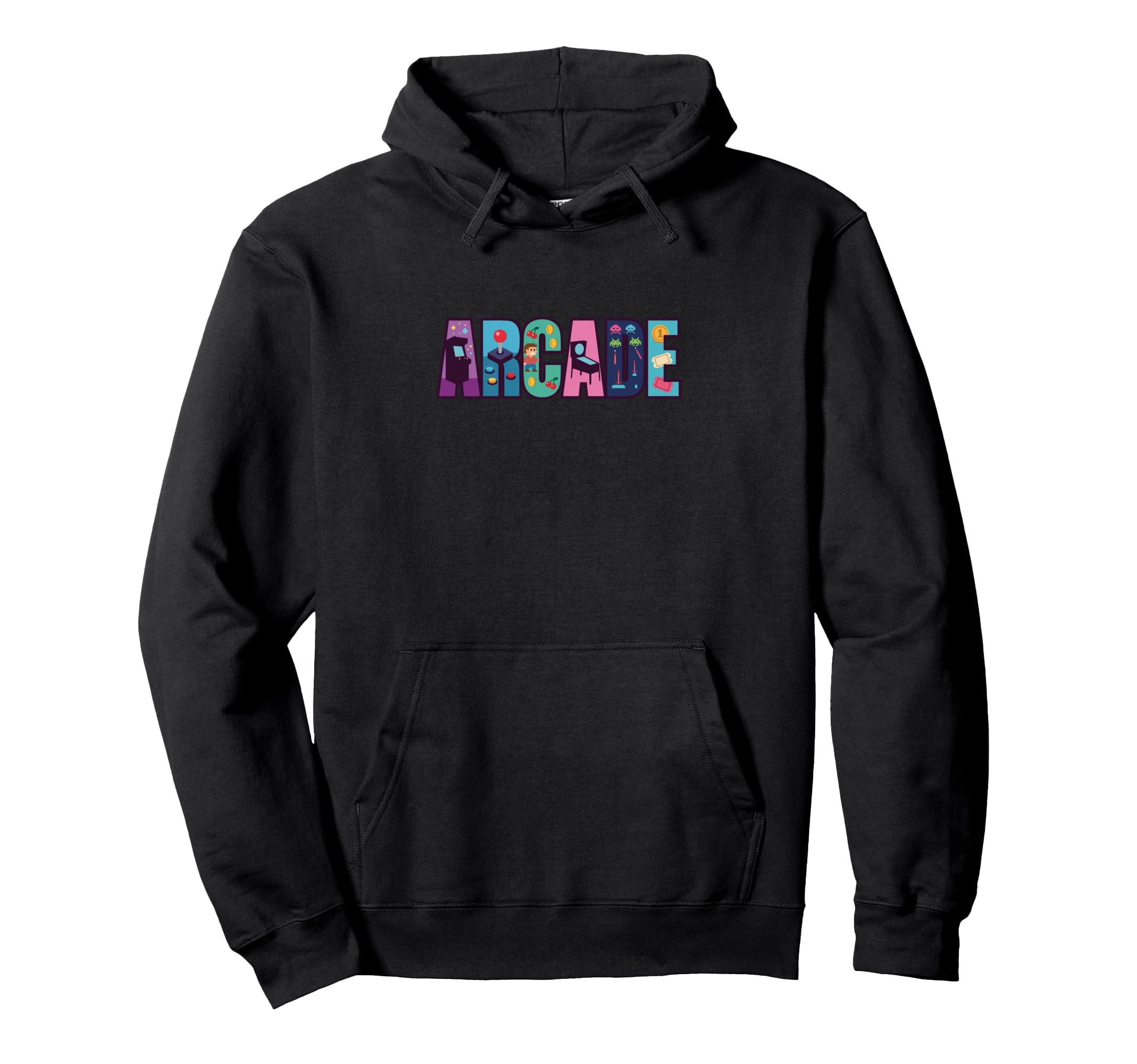 Arcade Gaming Enthusiast Hoodie - Minimalist Print for Adults - T-Shirt, Sweatshirt, Hoodie
