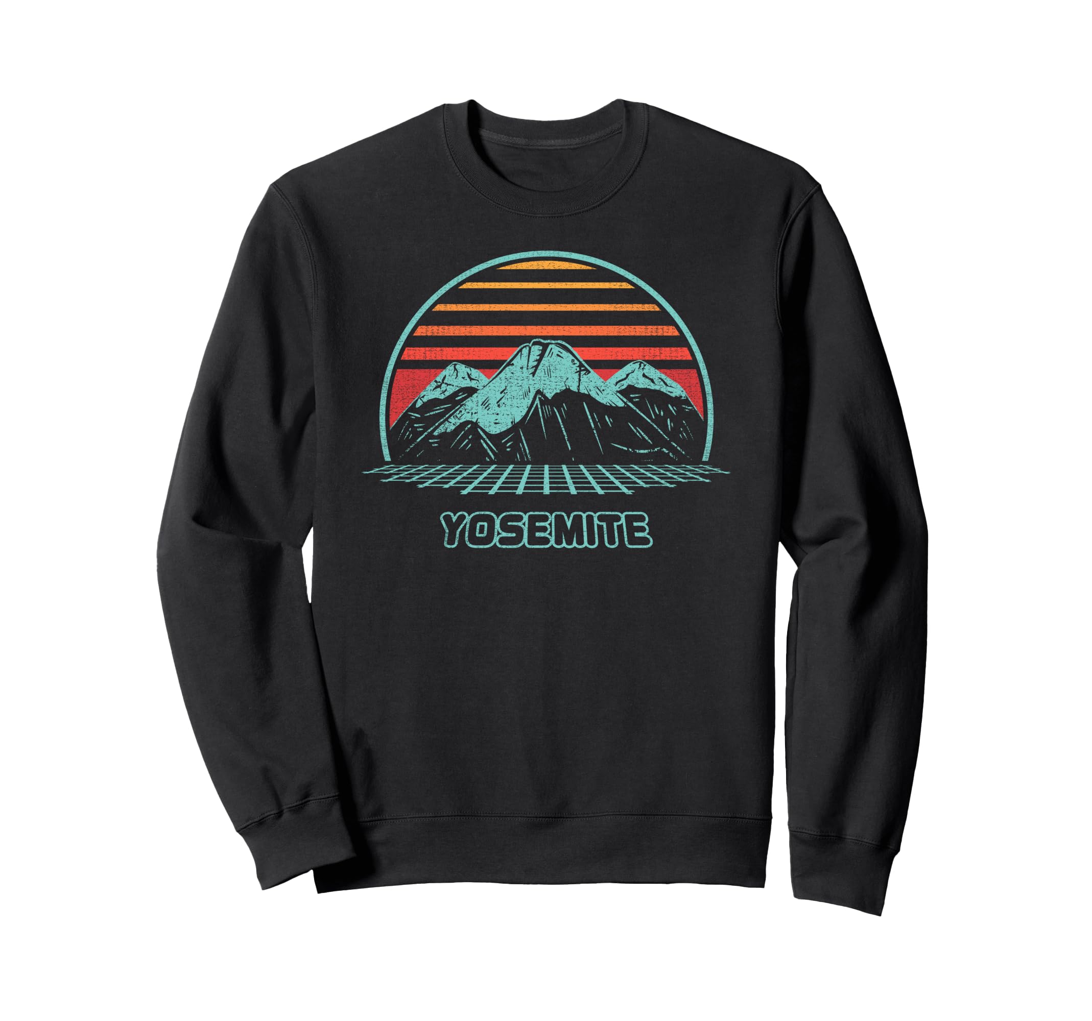 Yosemite National Park Hiking 80S Sweatshirt - Aesthetic Graphic Men Women - T-Shirt, Sweatshirt, Hoodie