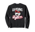 Raising Ballers Soccer Volleyball Mom Sweatshirt - Minimalist Print Unisex - T-Shirt, Sweatshirt, Hoodie