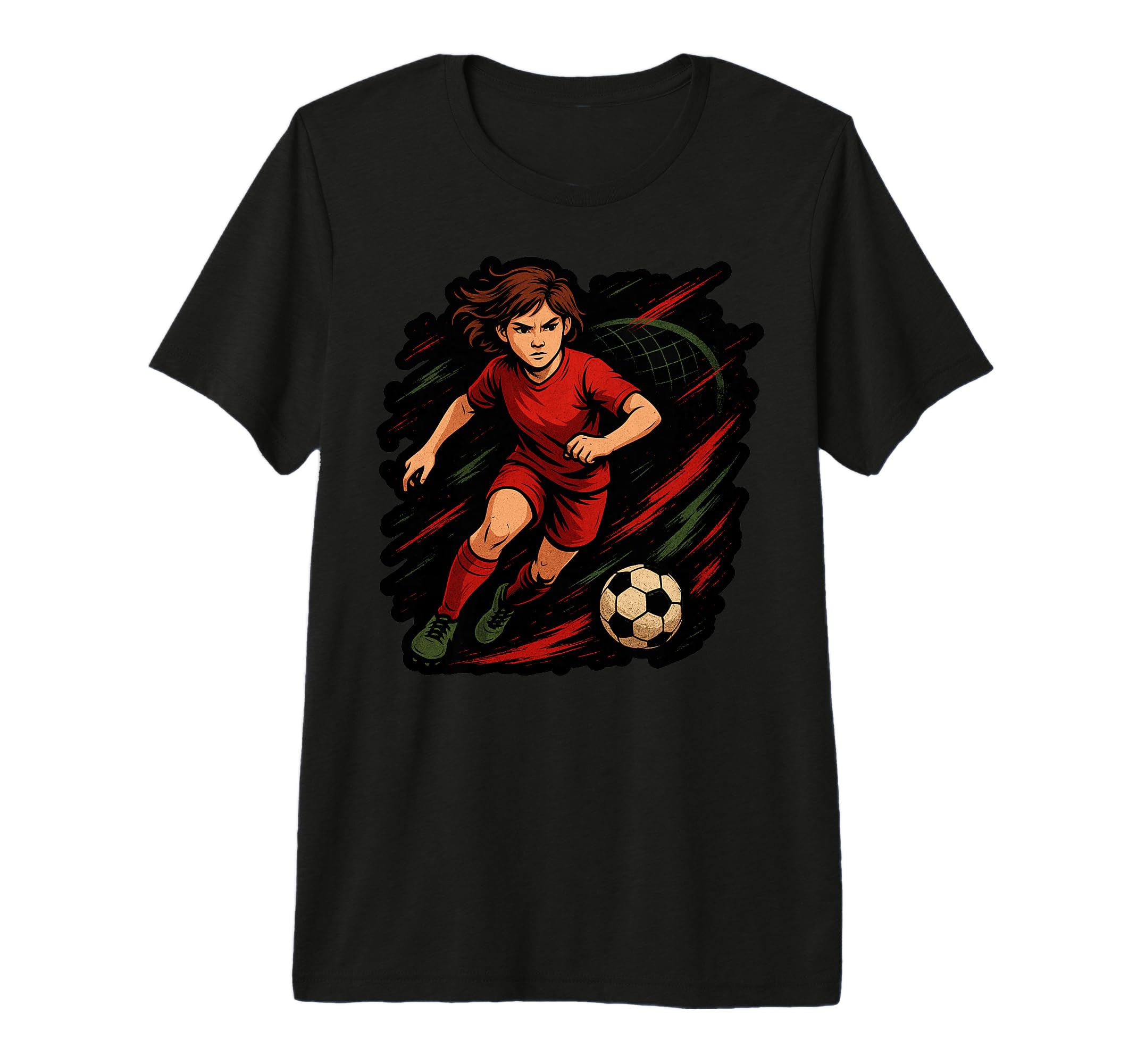 Soccer Player Kicking Ball Sports T-Shirt - Fun Novelty Design for Adults - T-Shirt, Sweatshirt, Hoodie