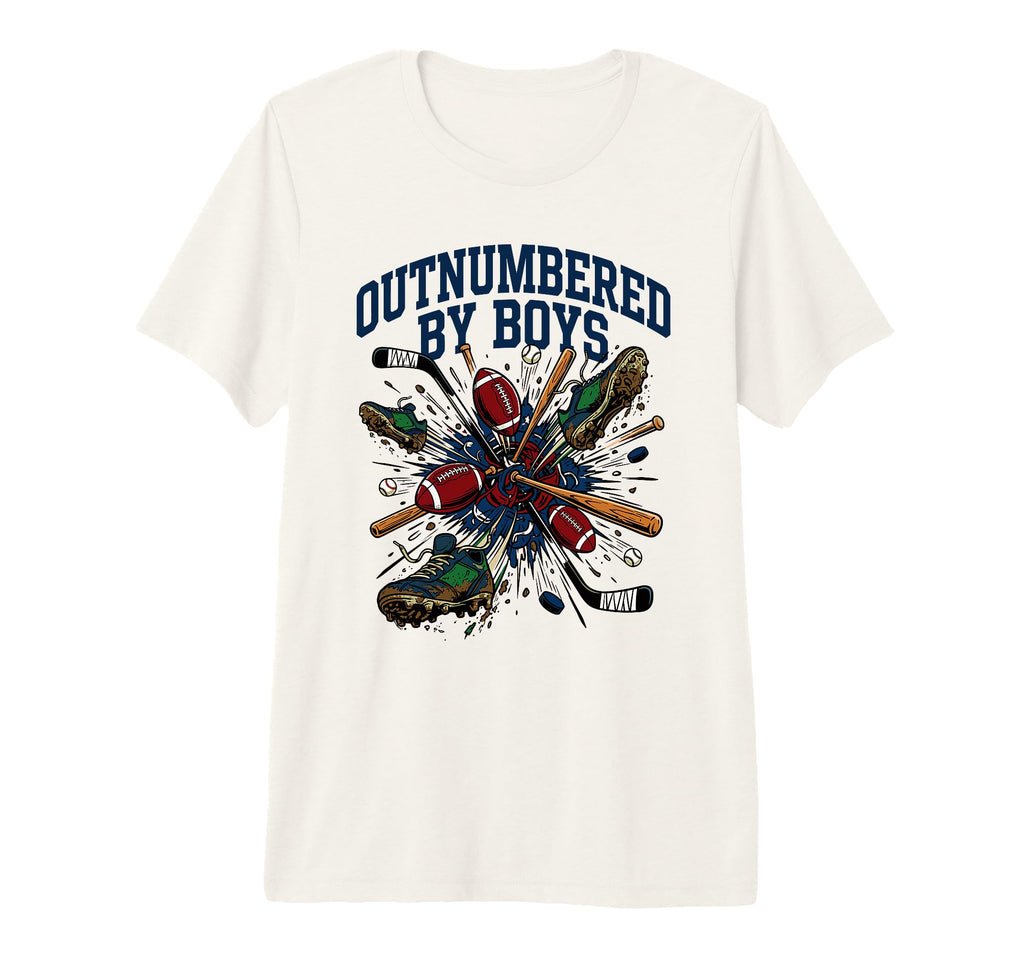 Outnumbered Chaos Parenting Tri Blend T-Shirt - Novelty Apparel for Adults - T-Shirt, Sweatshirt, Hoodie