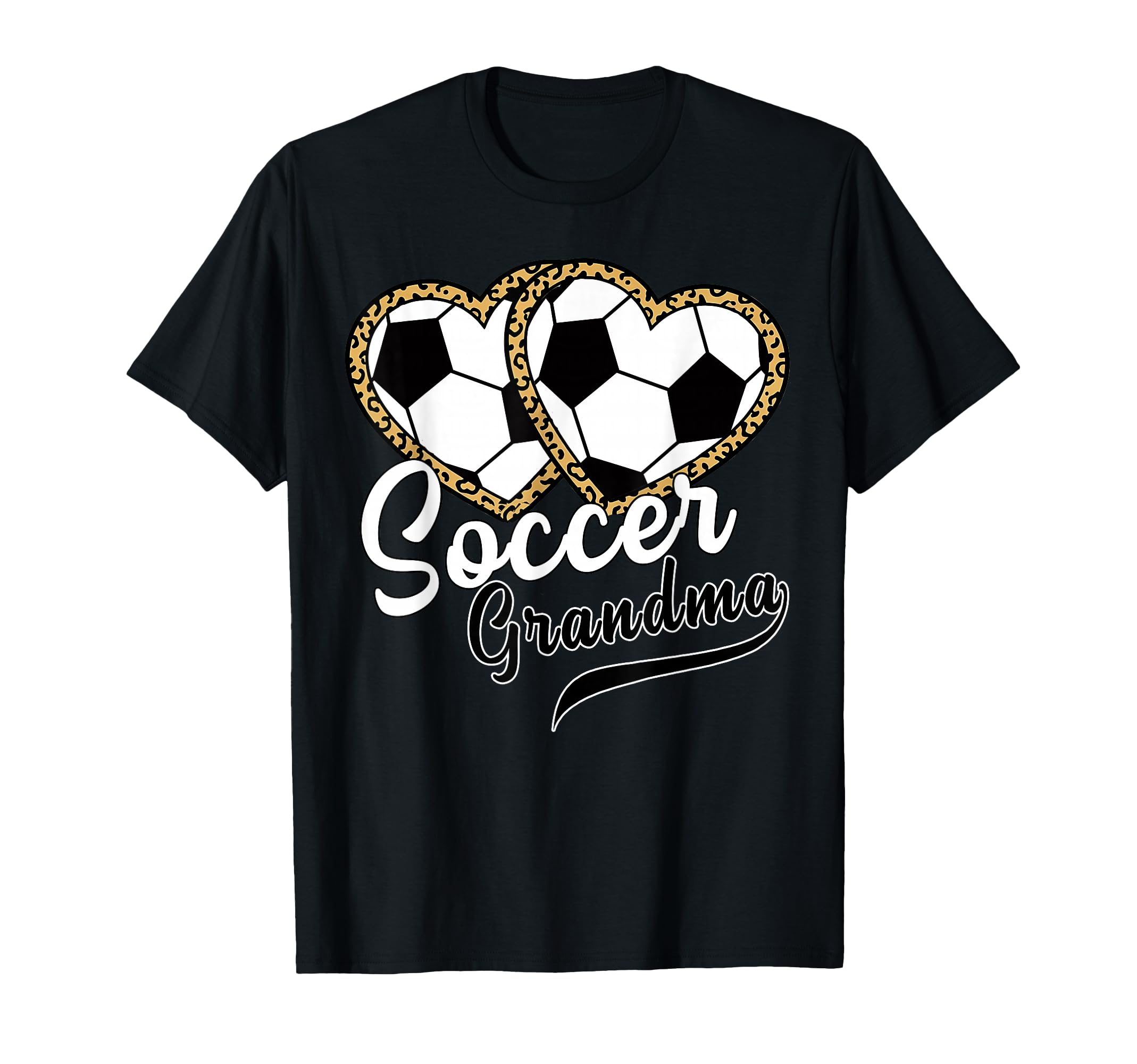 Soccer Grandma Leopard Heart Proud Nana T-Shirt - Custom Art Print Unisex - T-Shirt, Sweatshirt, Hoodie