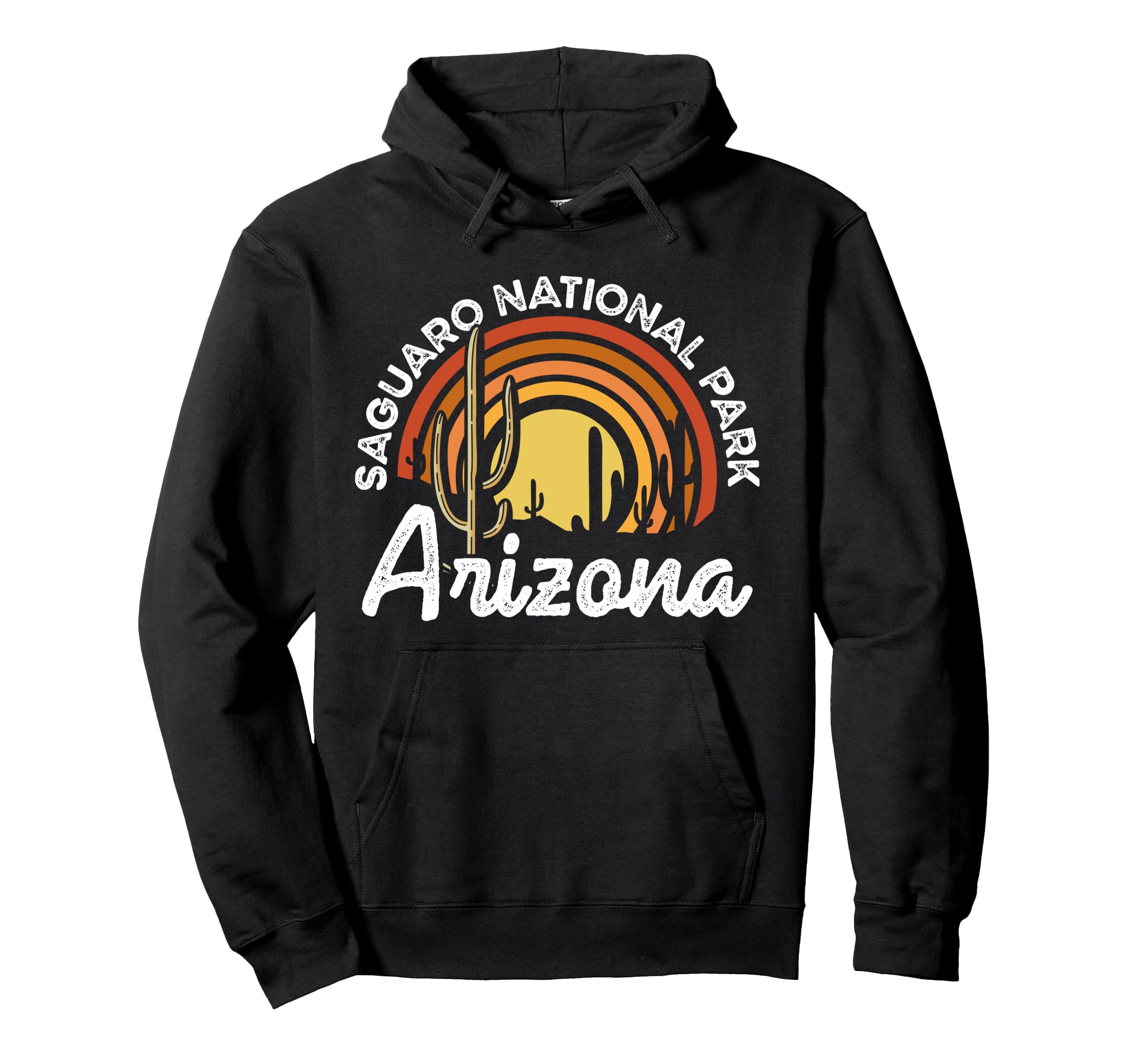 Saguaro National Park Stripes Arizona Hiking Hoodie - Graphic Print Unisex - T-Shirt, Sweatshirt, Hoodie
