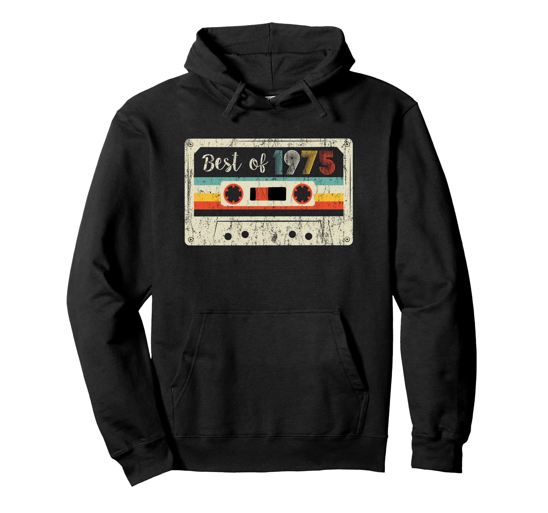 Best 1975 1975 Cassette Tape Birthday Hoodie - Custom Art Print for Adults - T-Shirt, Sweatshirt, Hoodie