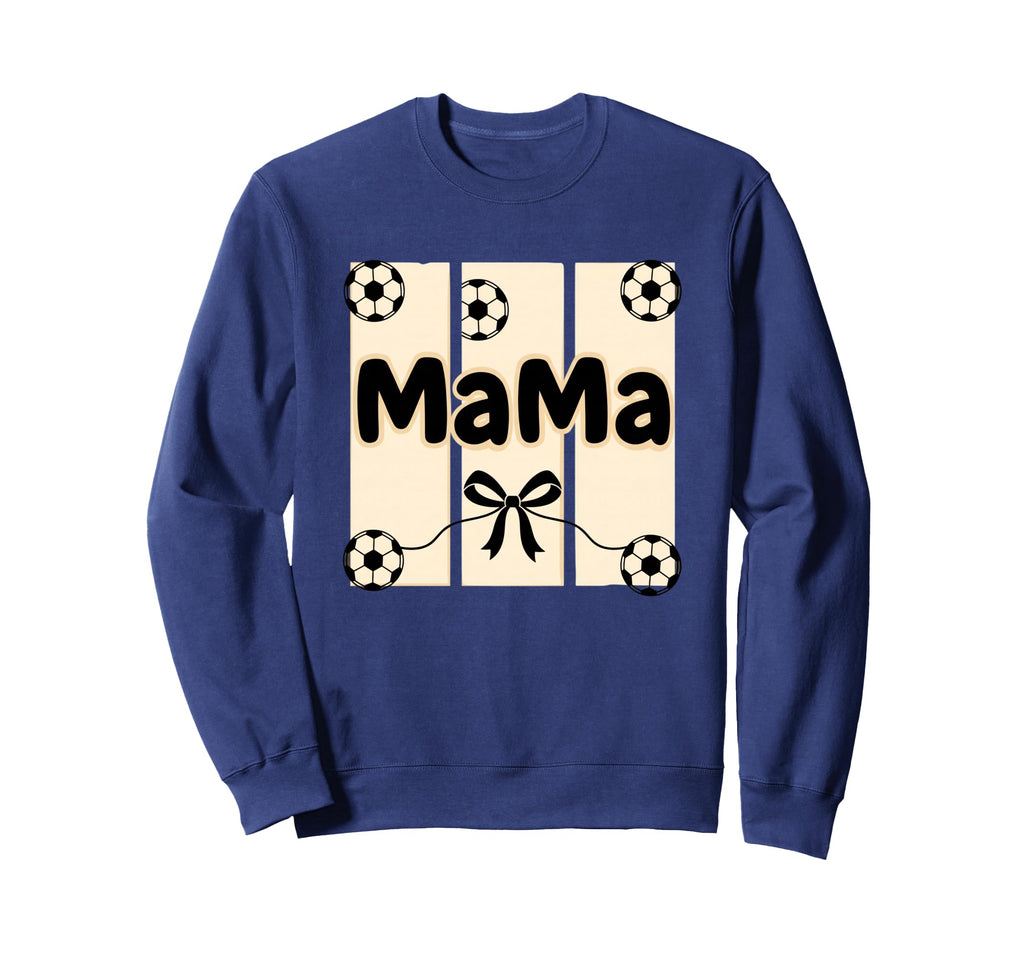 Mama Soccer Mom Ribbon Ball Sweatshirt - Trendy Graphic for Adults - T-Shirt, Sweatshirt, Hoodie
