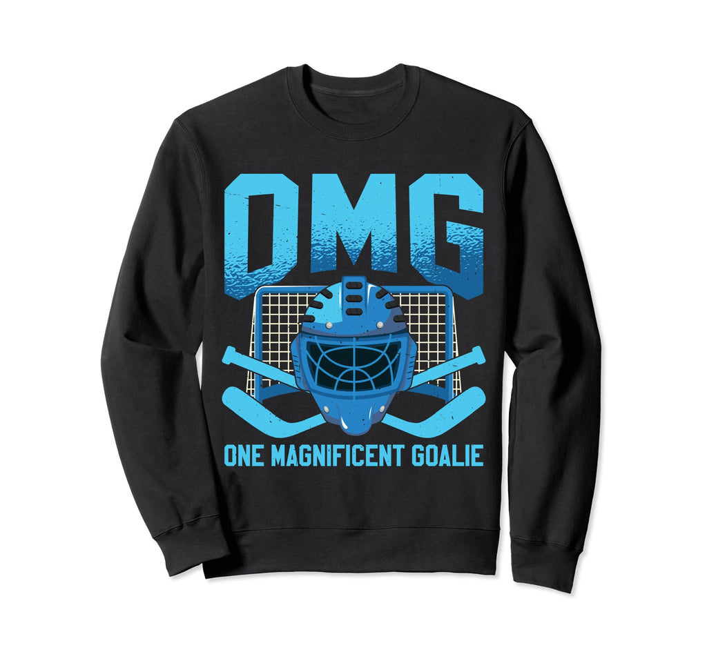 Funny Ice Hockey Goalie Goalkeeper Sweatshirt - Minimalist Print Unisex - T-Shirt, Sweatshirt, Hoodie