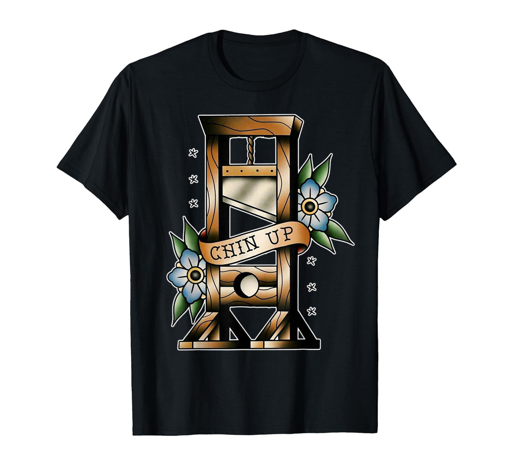 Guillotine Traditional Tattoo Flash T-Shirt - Trendy Graphic for Adults - T-Shirt, Sweatshirt, Hoodie